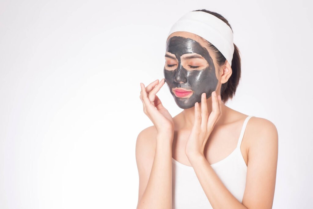 Woman masking her face