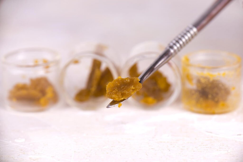 Cannabis concentrate live resin (extracted from medical marijuan 